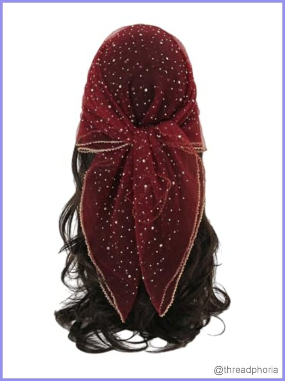 Sequin Mesh Sheer Bandana Square Hair Glitter Wrap Head Scarf